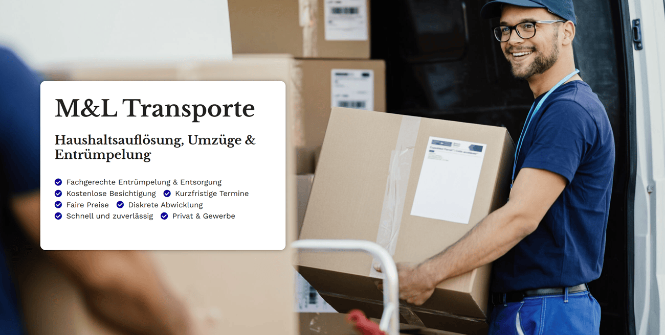 Entrümpelung Gauersheim - ↗️𝐌&𝐋 𝐓𝐑𝐀𝐍𝐒𝐏𝐎𝐑𝐓𝐄: ✓Haushaltsauflösung, Entrümpelungsfirma, Wohnungsauflösung, Entsorgung