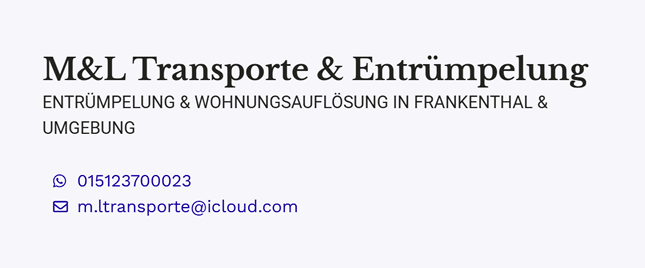 Transporte Entruempelung in 67294 Gauersheim